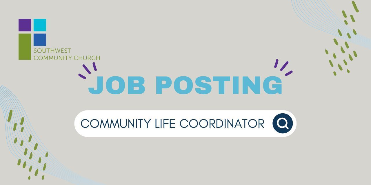 Job Posting with a search bar that reads COMMUNITY LIFE COORDINATOR